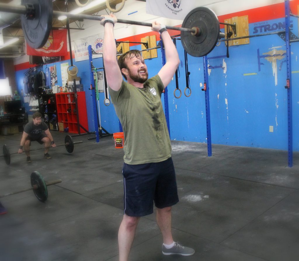 dumbbell strict press CrossFit Midtown