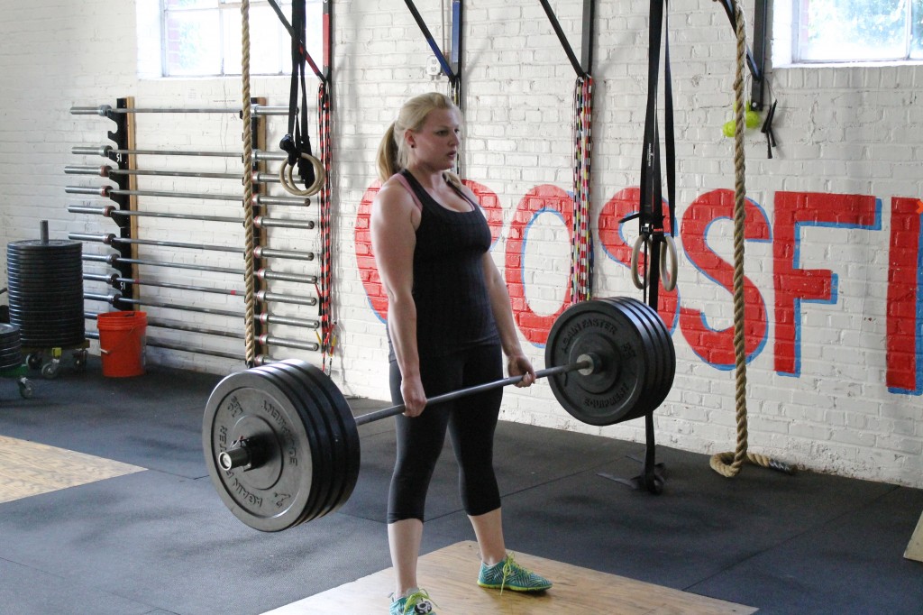 QPC. CrossFit Total. Christine on her max deadlift.