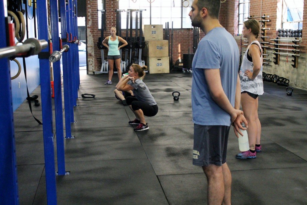 Coach Kelly  front squat class demo