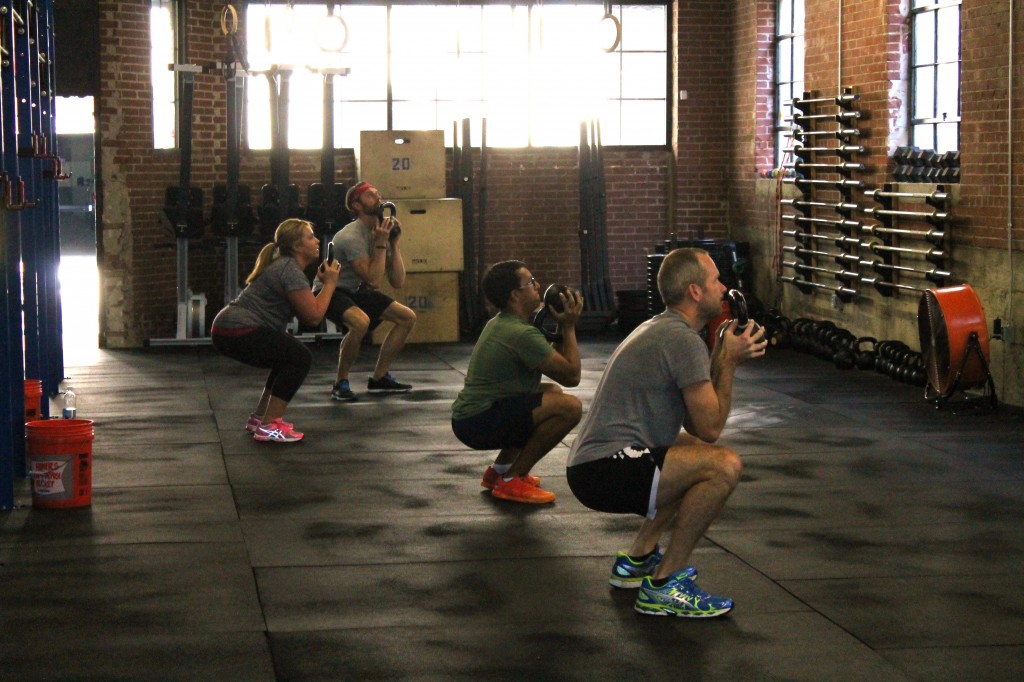 Warming up with Kettlebell Squats