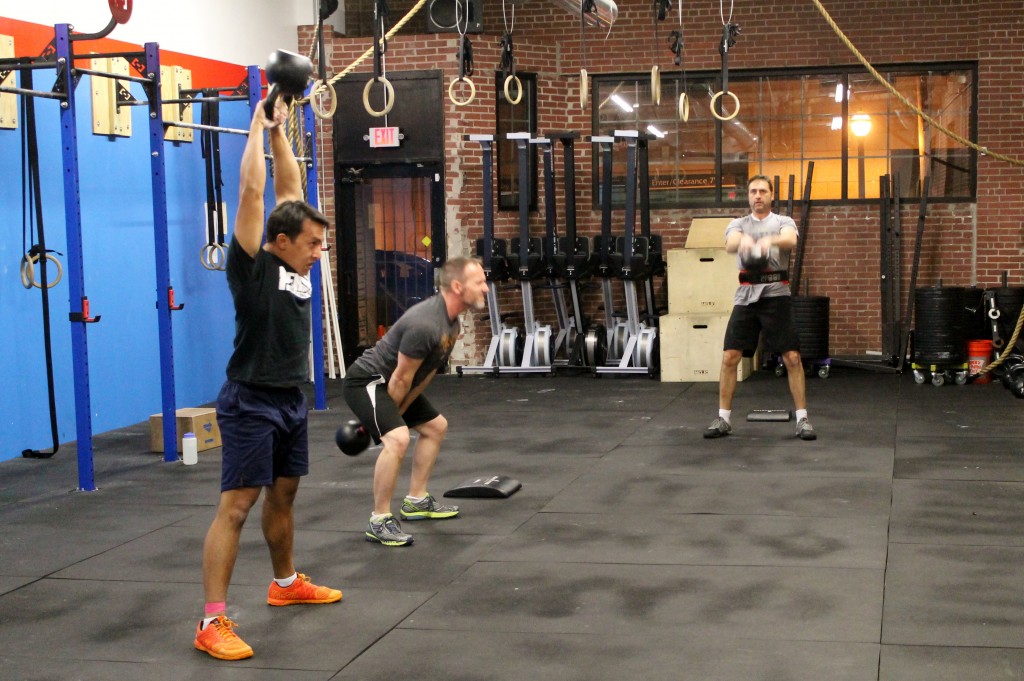 Kettlebell swings for the guys at 6pm.