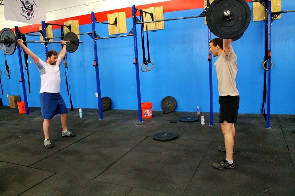 Pat and Bennent overhead squat sync