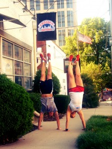 #TBT to our Opening Day blog picture of Dan & Lis handstanding outside the original CFM. 