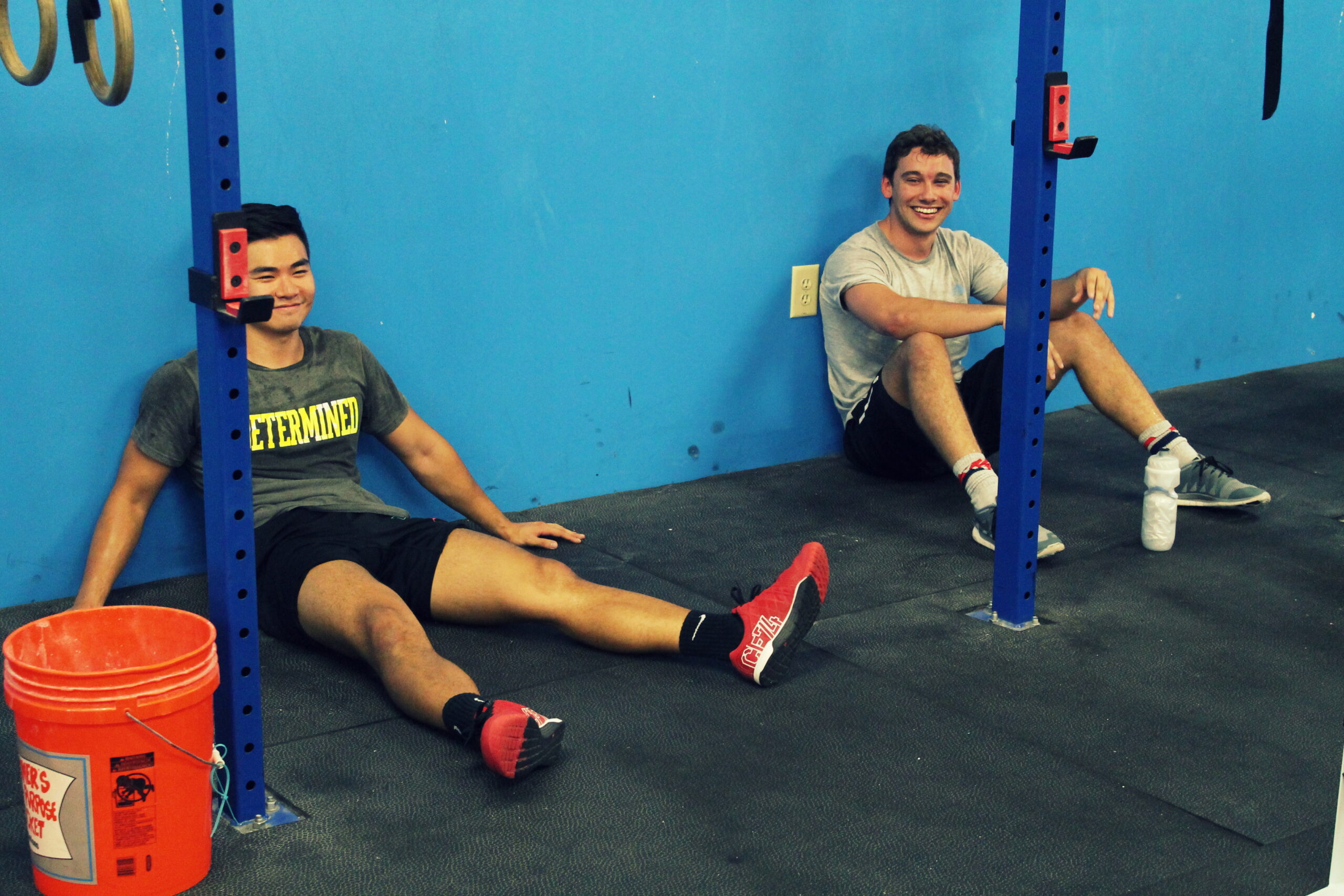 Jin and Michael relaxing after the WOD