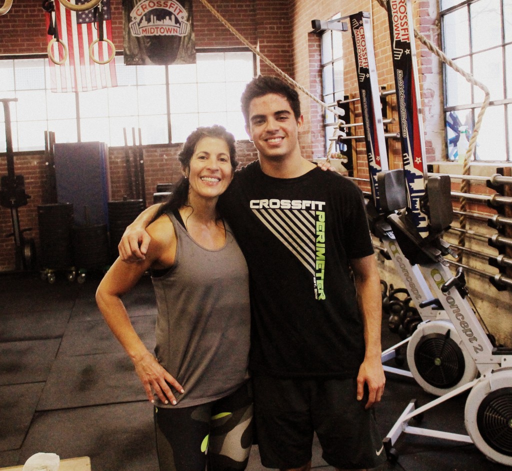 Jay's Mom visiting from CF Perimeter for the Bring-A-Friend Day WOD