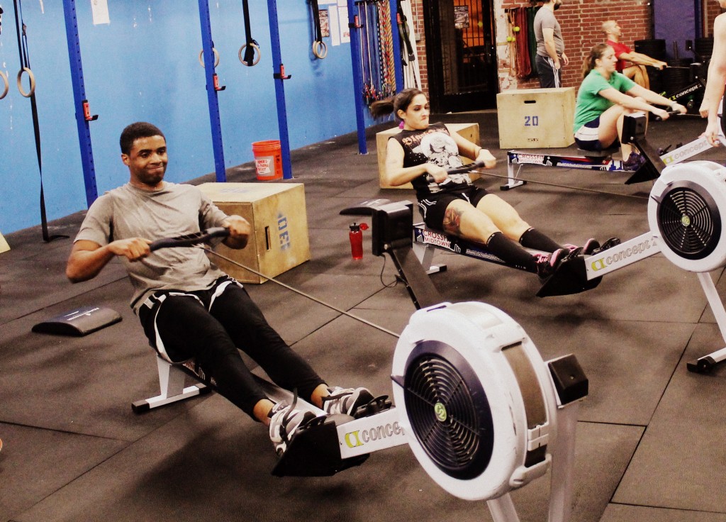 "Any warm-up on the rower is 2 minutes to practice row technique and improve our stroke efficiency."