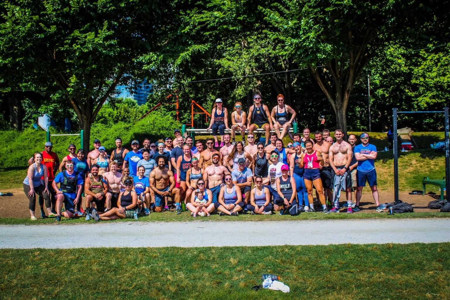 Group photo after murph at the park